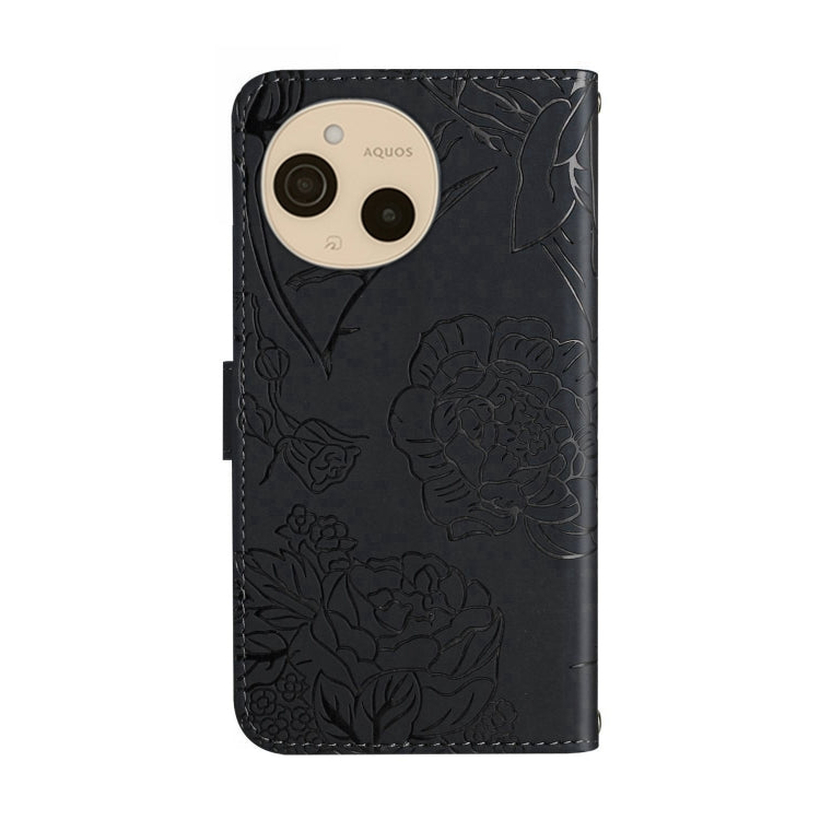 For Sharp Aquos sense9 Skin Feel Butterfly Embossed Flip Leather Phone Case