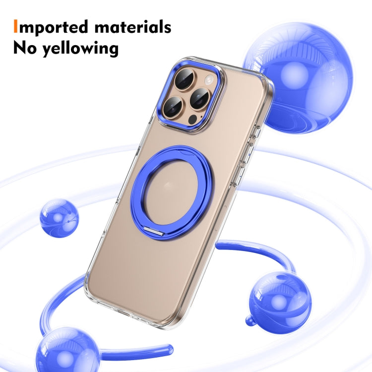 For iPhone 16 Pro Max Ice-Cold Rotating Ring Holder PC MagSafe Phone Case