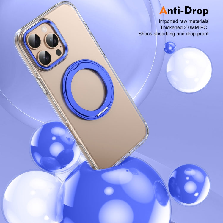 For iPhone 16 Pro Max Ice-Cold Rotating Ring Holder PC MagSafe Phone Case