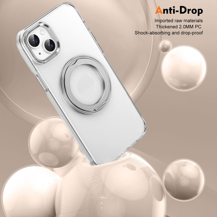 For iPhone 14 Ice-Cold Rotating Ring Holder PC MagSafe Phone Case