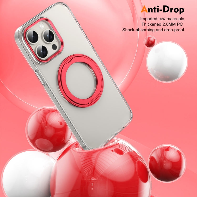 For iPhone 14 Pro Ice-Cold Rotating Ring Holder PC MagSafe Phone Case