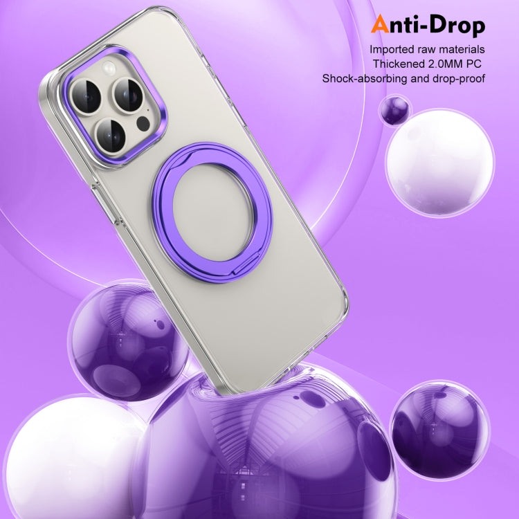 For iPhone 14 Pro Ice-Cold Rotating Ring Holder PC MagSafe Phone Case