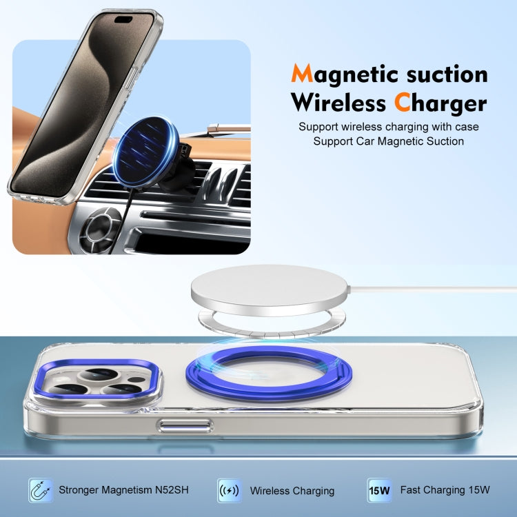 For iPhone 14 Pro Max Ice-Cold Rotating Ring Holder PC MagSafe Phone Case