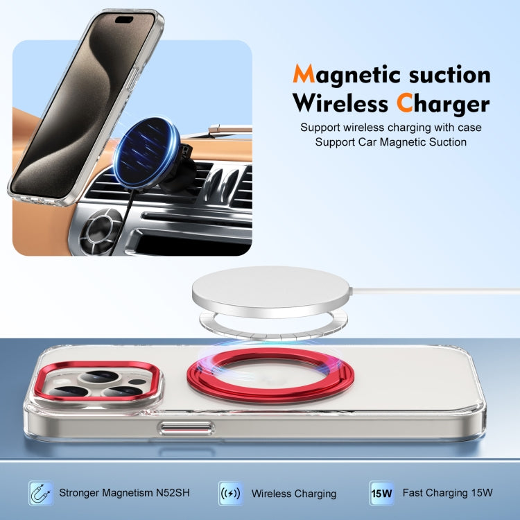 For iPhone 13 Pro Ice-Cold Rotating Ring Holder PC MagSafe Phone Case