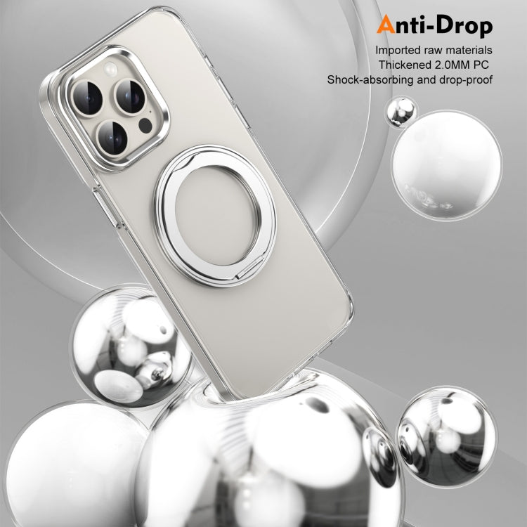 For iPhone 13 Pro Ice-Cold Rotating Ring Holder PC MagSafe Phone Case