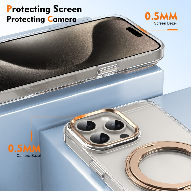 For iPhone 12 / 12 Pro Ice-Cold Rotating Ring Holder PC MagSafe Phone Case