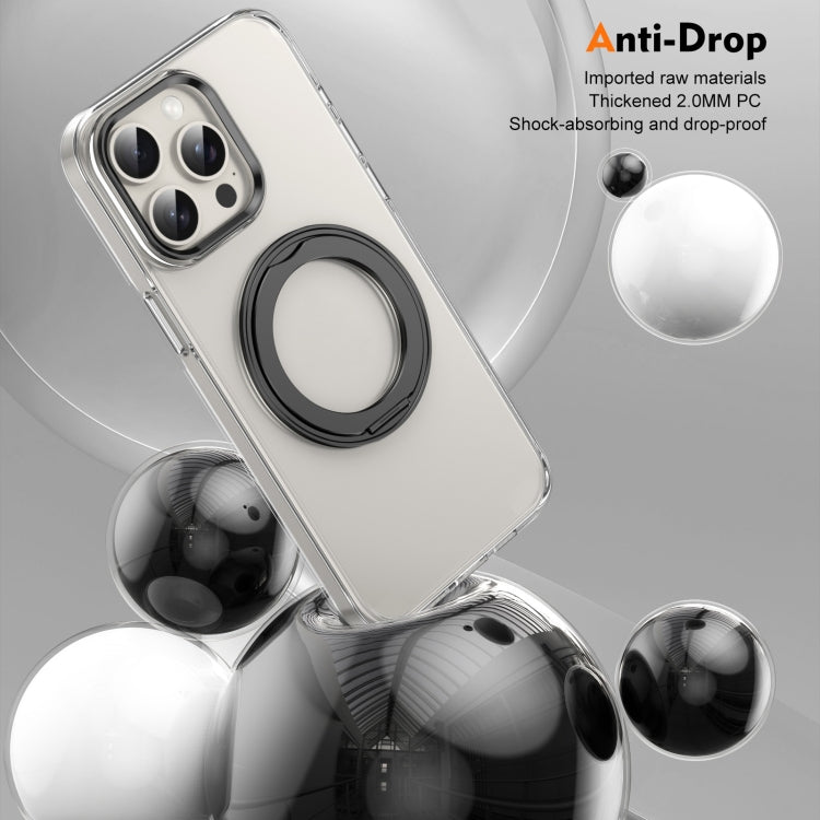 For iPhone 12 Pro Max Ice-Cold Rotating Ring Holder PC MagSafe Phone Case