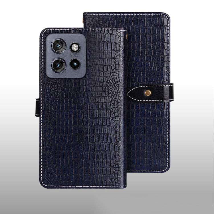 For Motorola Edge 50 Neo idewei Crocodile Texture Leather Phone Case