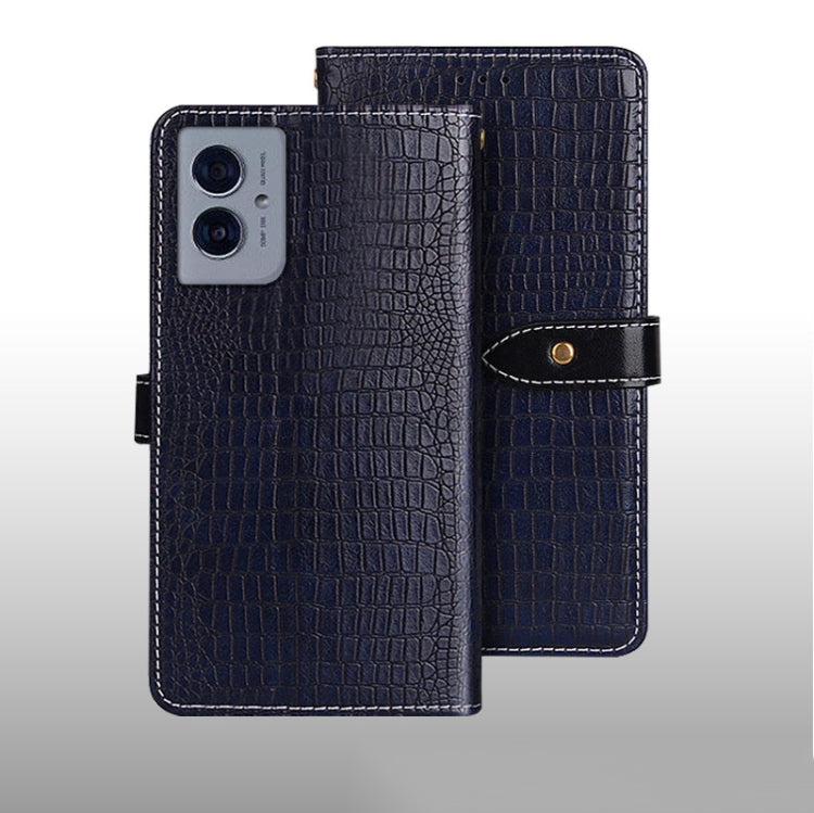 For Motorola Moto G55 5G idewei Crocodile Texture Leather Phone Case