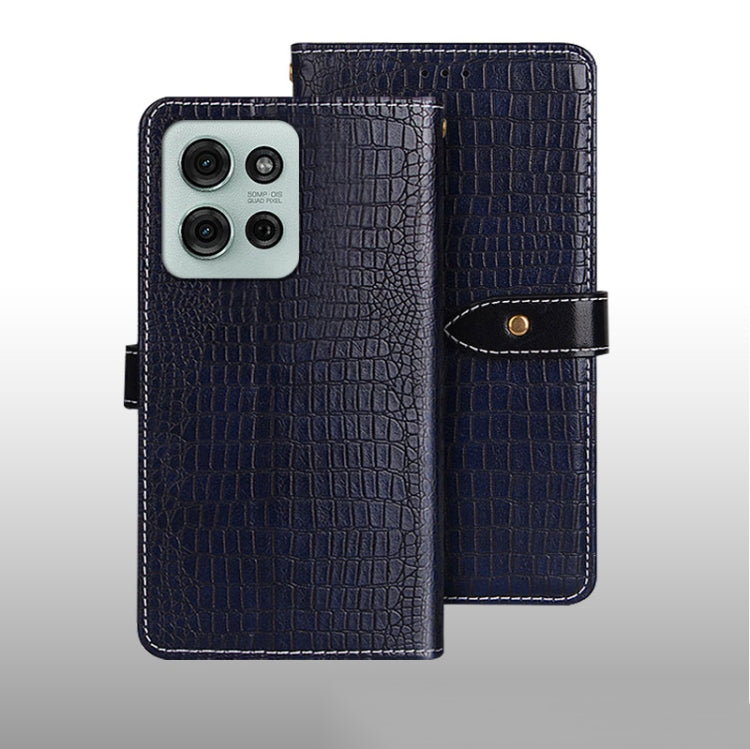 For Motorola Moto G75 5G idewei Crocodile Texture Leather Phone Case