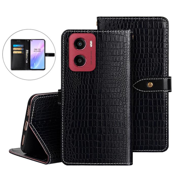 For Motorola Moto G05 idewei Crocodile Texture Leather Phone Case