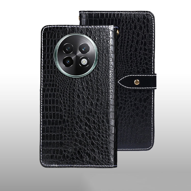 For Realme 13+ 5G idewei Crocodile Texture Leather Phone Case