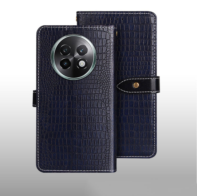For Realme 13+ 5G idewei Crocodile Texture Leather Phone Case