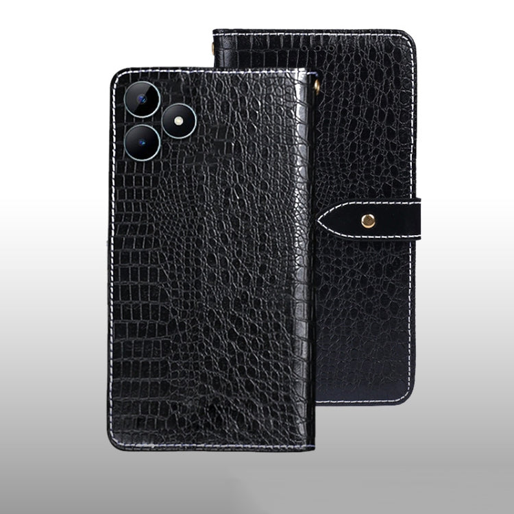 For Realme Note 50 idewei Crocodile Texture Leather Phone Case