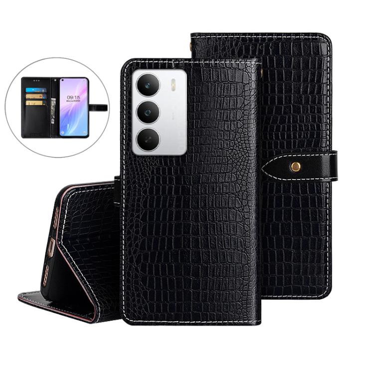For Realme C71 idewei Crocodile Texture Leather Phone Case