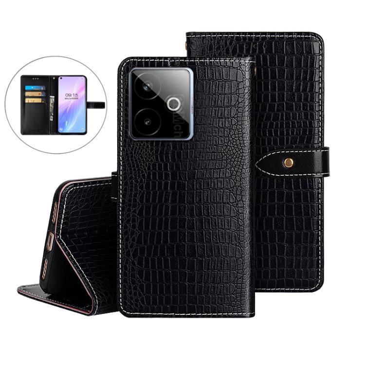 For Realme GT 7 Global idewei Crocodile Texture Leather Phone Case