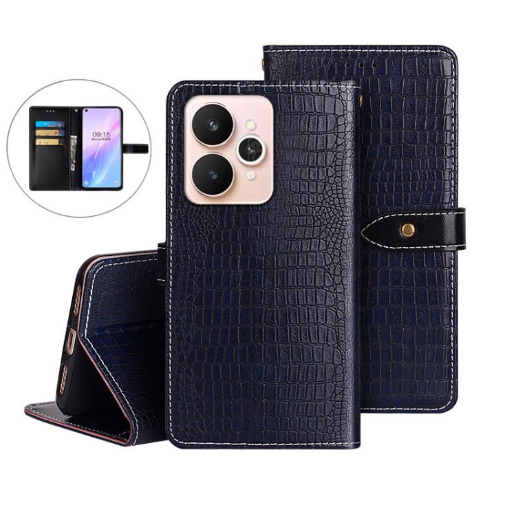 For Realme 15 5G Global idewei Crocodile Texture Leather Phone Case