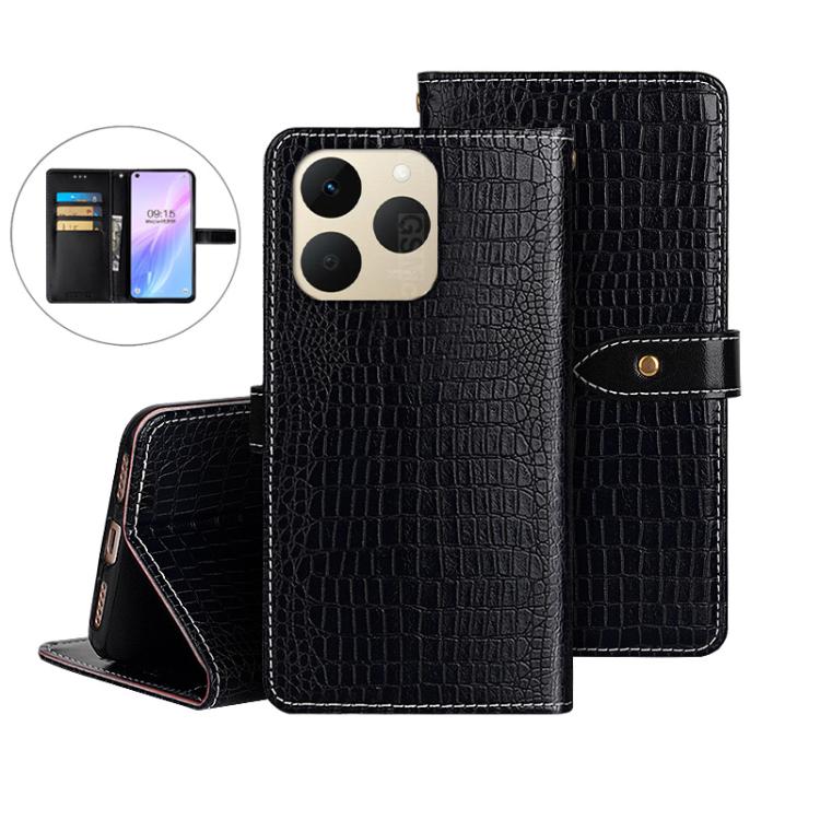 For Realme 15T 5G idewei Crocodile Texture Leather Phone Case