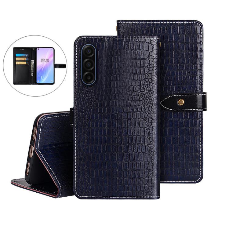 For Samsung Galaxy S25 FE 5G idewei Crocodile Texture Leather Phone Case