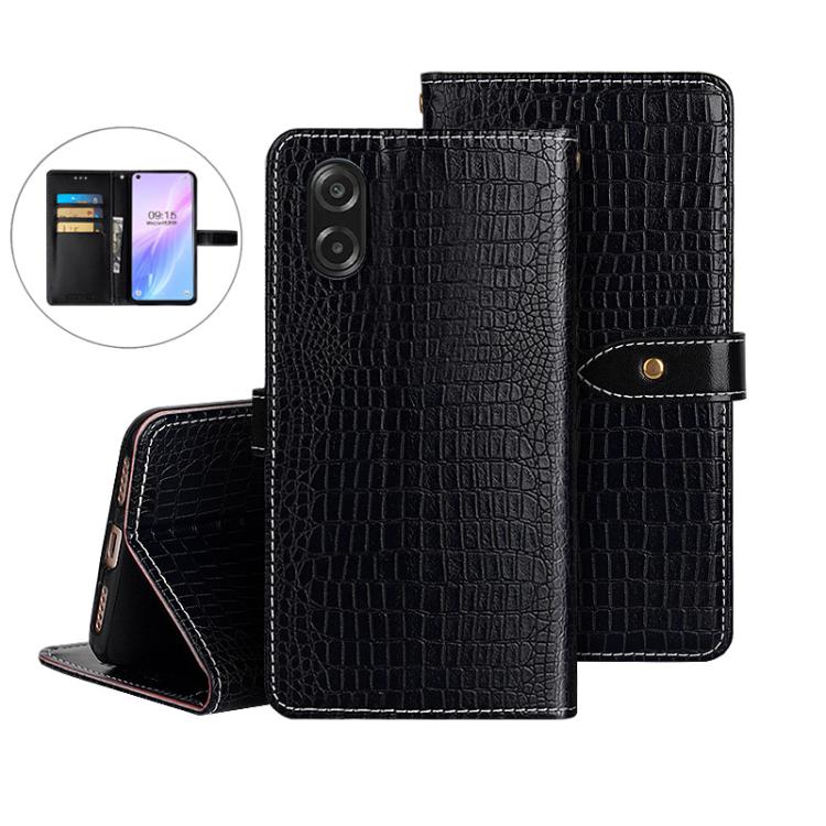 For Samsung Galaxy A07 4G idewei Crocodile Texture Leather Phone Case