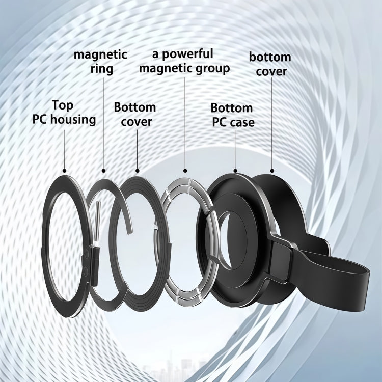 Metal Magsafe Magnetic Ring Silicone Band Phone Holder
