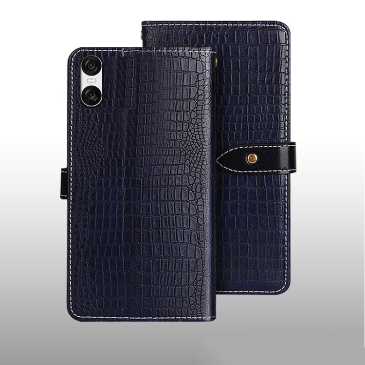 For Sony Xperia 10 VI idewei Crocodile Texture Leather Phone Case