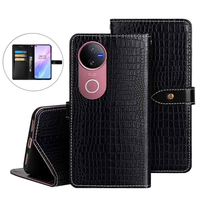 For vivo V50 5G Global idewei Crocodile Texture Leather Phone Case