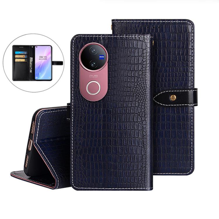 For vivo V50 5G Global idewei Crocodile Texture Leather Phone Case