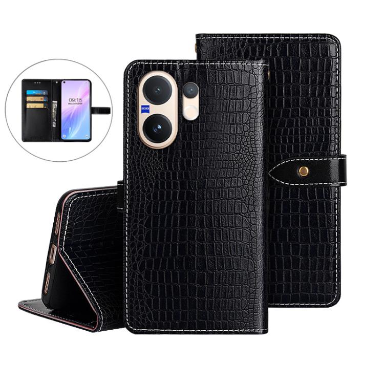 For vivo V60 5G idewei Crocodile Texture Leather Phone Case