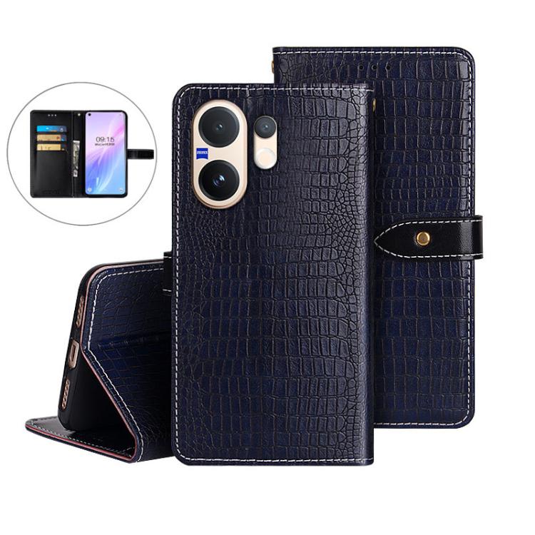 For vivo V60 5G idewei Crocodile Texture Leather Phone Case