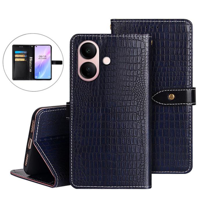 For vivo V60 Lite 5G idewei Crocodile Texture Leather Phone Case