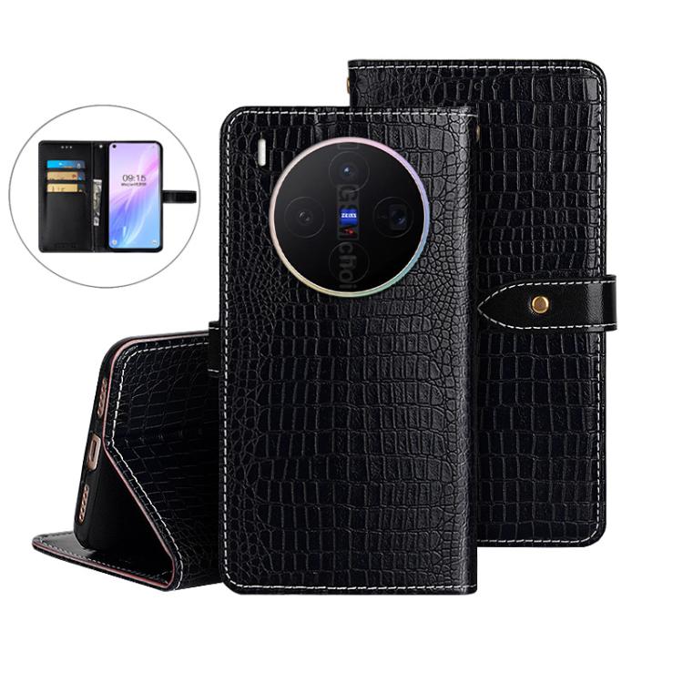 For vivo X300 5G idewei Crocodile Texture Leather Phone Case