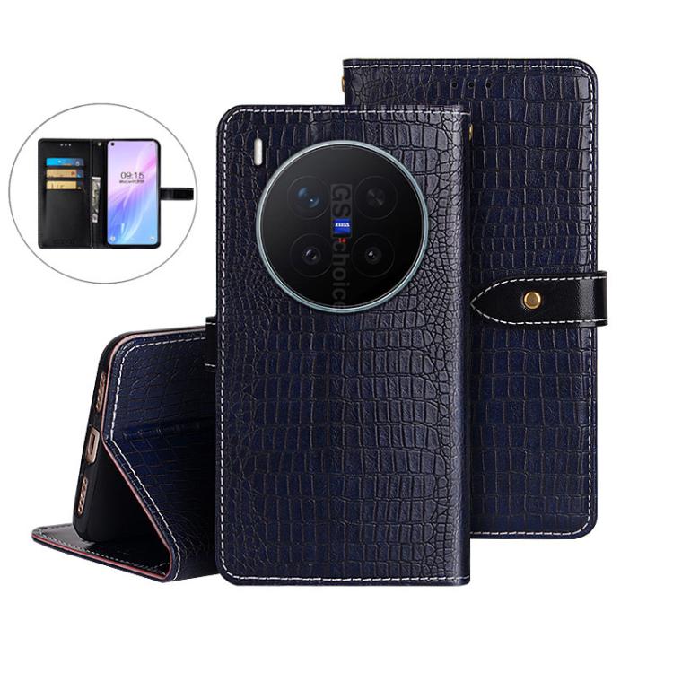 For vivo X300 Pro idewei Crocodile Texture Leather Phone Case