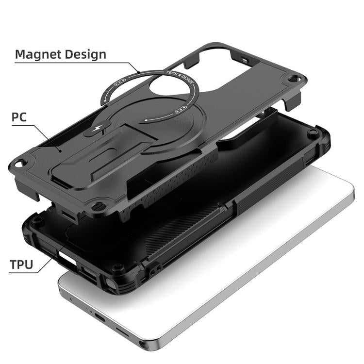 For Samsung Galaxy S26 Ultra 5G Armor MagSafe Holder PC Hybrid TPU Phone Case
