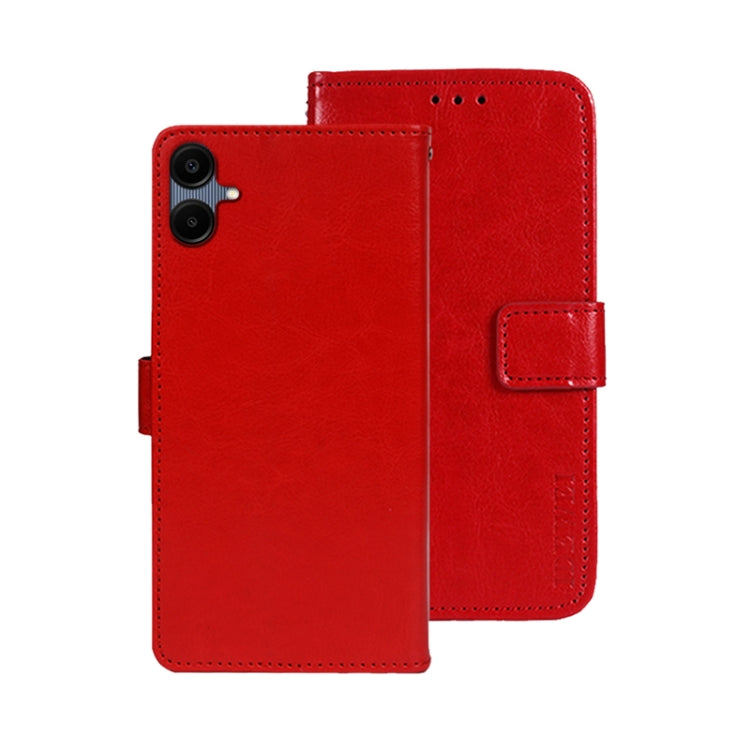 For Samsung Galaxy A06 4G idewei Crazy Horse Texture Leather Phone Case