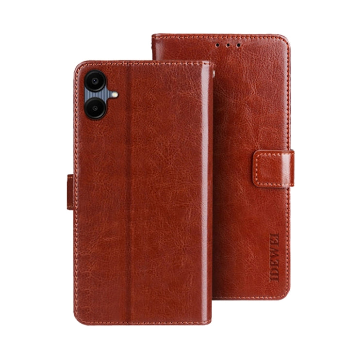 For Samsung Galaxy A06 4G idewei Crazy Horse Texture Leather Phone Case