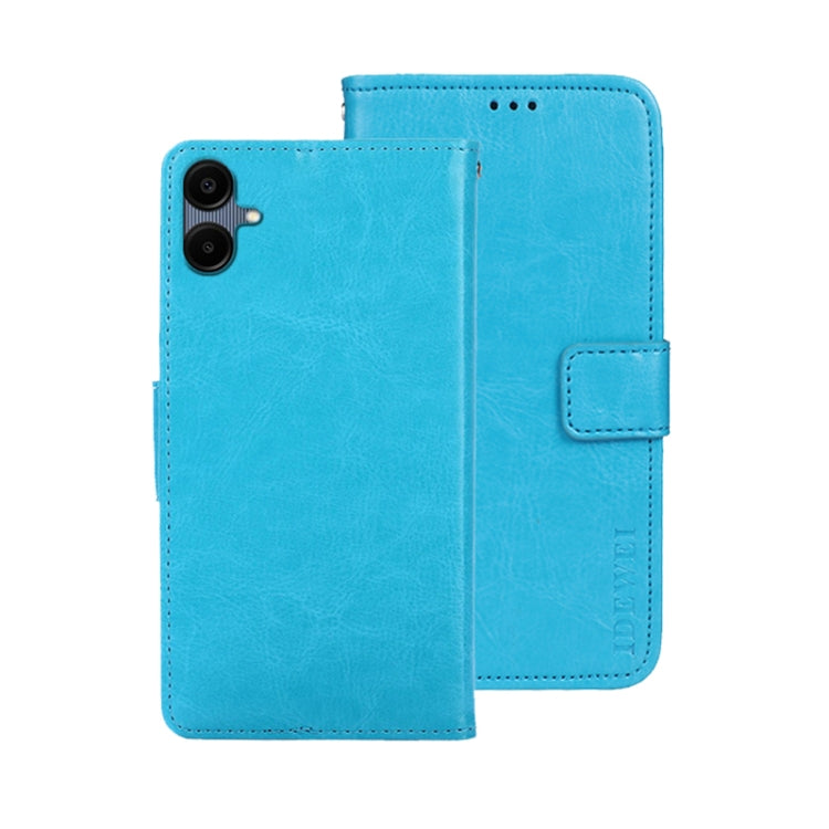 For Samsung Galaxy A06 4G idewei Crazy Horse Texture Leather Phone Case