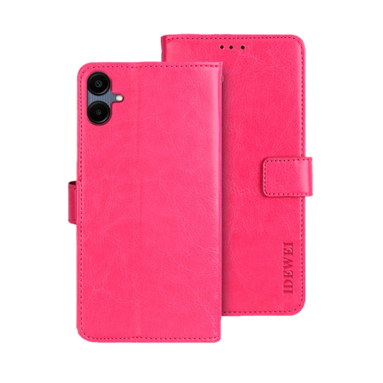 For Samsung Galaxy A06 4G idewei Crazy Horse Texture Leather Phone Case
