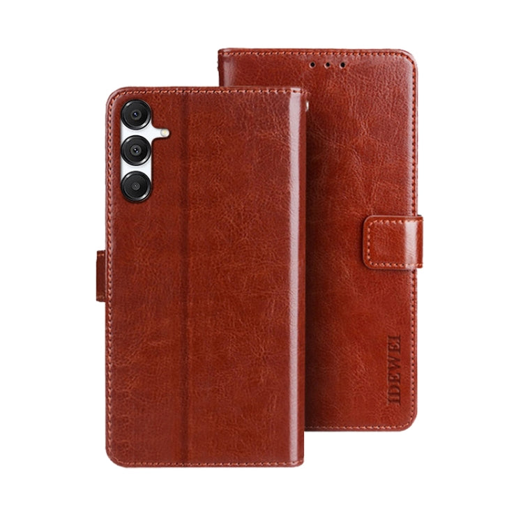 For Samsung Galaxy A16 5G idewei Crazy Horse Texture Leather Phone Case