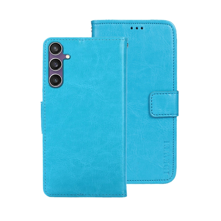 For Samsung Galaxy S24 FE 5G idewei Crazy Horse Texture Leather Phone Case