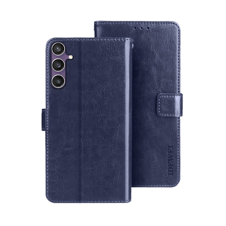 For Samsung Galaxy S24 FE 5G idewei Crazy Horse Texture Leather Phone Case