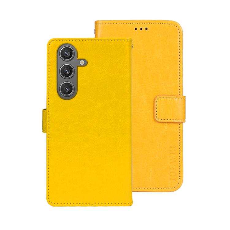 For Samsung Galaxy S25 5G idewei Crazy Horse Texture Leather Phone Case