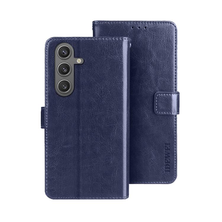 For Samsung Galaxy S25 5G idewei Crazy Horse Texture Leather Phone Case