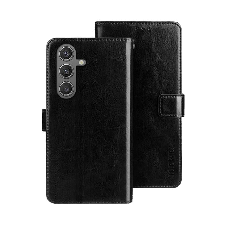For Samsung Galaxy S25 5G idewei Crazy Horse Texture Leather Phone Case
