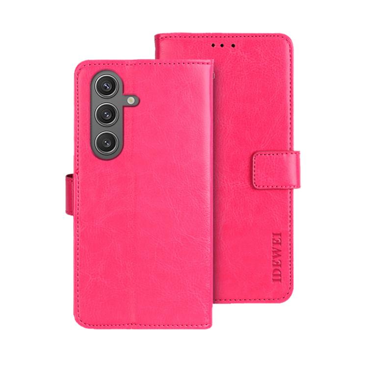 For Samsung Galaxy S25 5G idewei Crazy Horse Texture Leather Phone Case