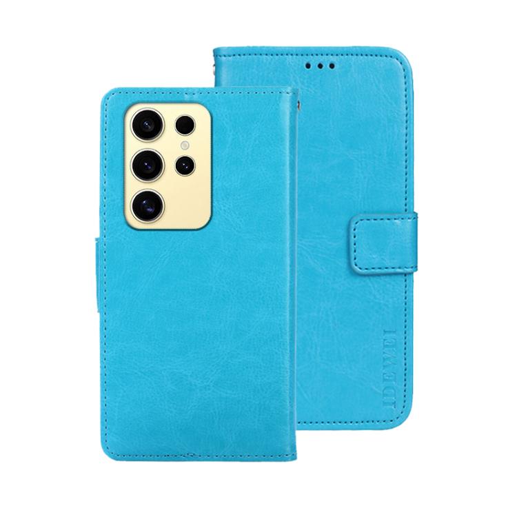 For Samsung Galaxy S25 Ultra 5G idewei Crazy Horse Texture Leather Phone Case