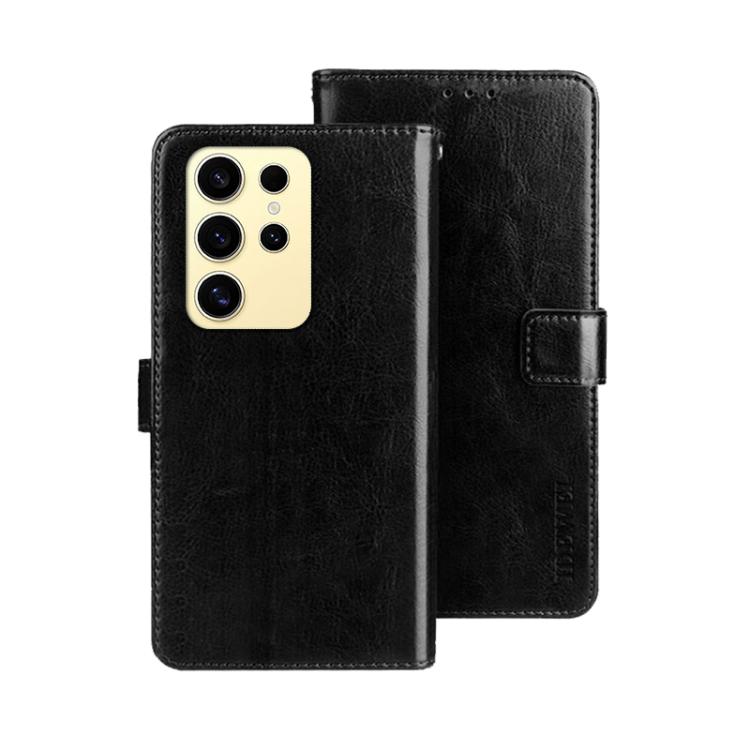 For Samsung Galaxy S25 Ultra 5G idewei Crazy Horse Texture Leather Phone Case