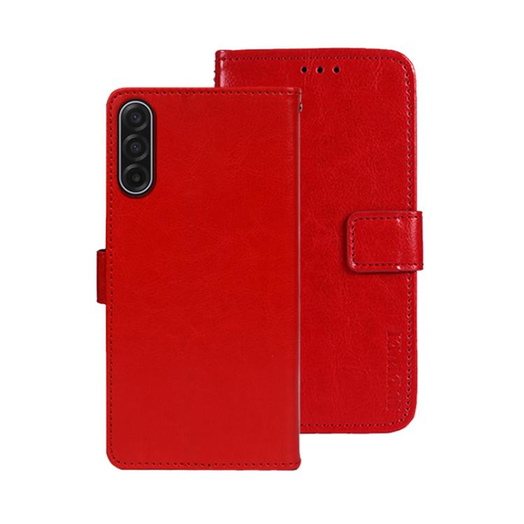 For Samsung Galaxy A17 5G idewei Crazy Horse Texture Leather Phone Case