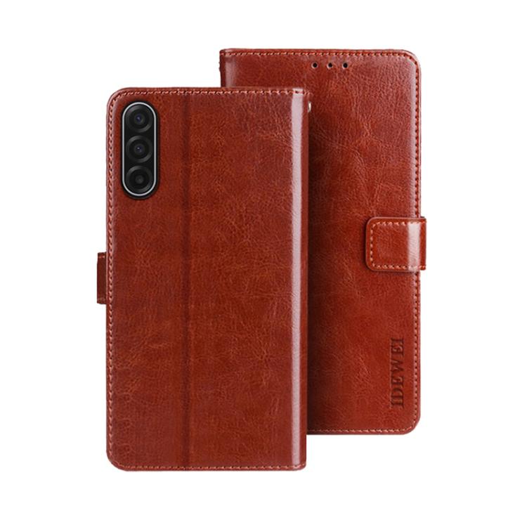 For Samsung Galaxy A17 5G idewei Crazy Horse Texture Leather Phone Case