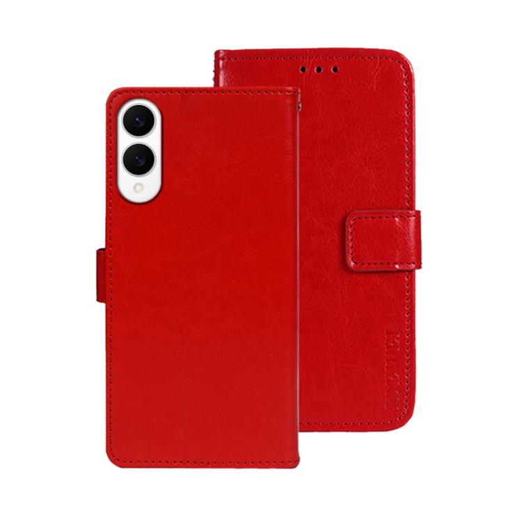 For Samsung Galaxy S25 Edge 5G idewei Crazy Horse Texture Leather Phone Case
